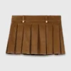 Pleated corduroy mini skirt Pleated corduroy mini skirt
