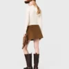 Pleated corduroy mini skirt Pleated corduroy mini skirt