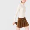 Pleated corduroy mini skirt Pleated corduroy mini skirt