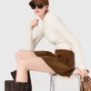 Pleated corduroy mini skirt Pleated corduroy mini skirt