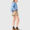 Pleated cotton shorts Pleated cotton shorts