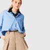 Pleated cotton shorts Pleated cotton shorts