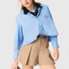 Pleated cotton shorts Pleated cotton shorts