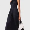Pleated satin maxi dress Pleated satin maxi dress