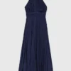 Pleated satin maxi dress Pleated satin maxi dress