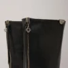 Pointed-toe leather boots