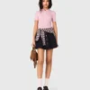 Polo collar ribbed sweater Polo collar ribbed sweater
