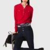 Polo collar sweater with embroidery Polo collar sweater with embroidery