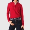 Polo collar sweater with embroidery Polo collar sweater with embroidery