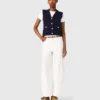 Polo knit cardigan