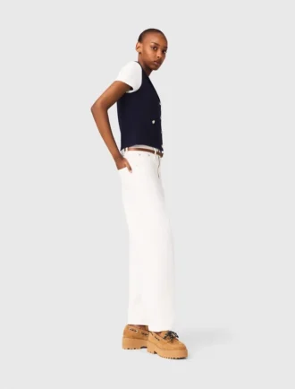 Polo knit cardigan