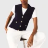 Polo knit cardigan
