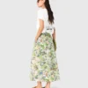 Printed maxi skirt with shorts Printed maxi skirt with shorts