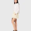 Printed skirt with rickrack trim