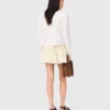Printed skirt with rickrack trim