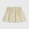 Printed skirt with rickrack trim