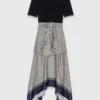 Printed two-tone dress Printed two-tone dress