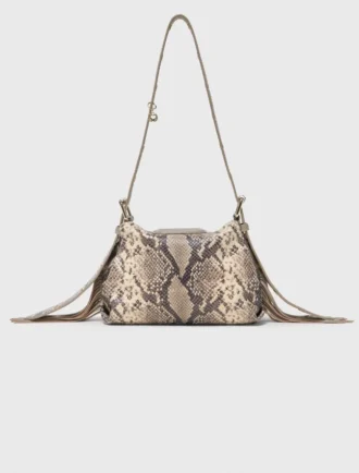 Python-embossed Miss M mini bag