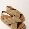 Raffia-effect flat sandals Raffia-effect flat sandals