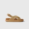 Raffia-effect flat sandals Raffia-effect flat sandals