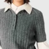 Removable beaded collar sweater Removable beaded collar sweater