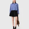 Removable collar rhinestone shirt Removable collar rhinestone shirt
