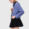 Removable collar rhinestone shirt Removable collar rhinestone shirt