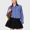 Removable collar rhinestone shirt Removable collar rhinestone shirt