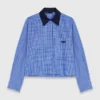Removable collar rhinestone shirt Removable collar rhinestone shirt