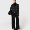 Rhinestone check cardigan Rhinestone check cardigan