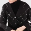 Rhinestone check cardigan Rhinestone check cardigan