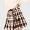 Rhinestone checked kilt Rhinestone checked kilt
