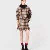 Rhinestone checked shirt Rhinestone checked shirt
