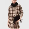 Rhinestone checked shirt Rhinestone checked shirt
