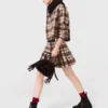 Rhinestone checked shirt Rhinestone checked shirt