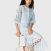 Rhinestone crochet cardigan