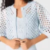 Rhinestone crochet cardigan