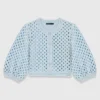 Rhinestone crochet cardigan