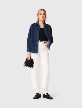 Rhinestone denim shirt