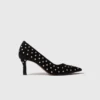 Rhinestone pumps with pointed toes
