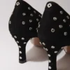 Rhinestone pumps with pointed toes