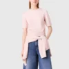 Rhinestone short-sleeve sweater Rhinestone short-sleeve sweater