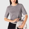 Rhinestone short-sleeve sweater Rhinestone short-sleeve sweater