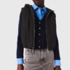 Rhinestone sleeveless puffer vest Rhinestone sleeveless puffer vest