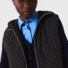 Rhinestone sleeveless puffer vest Rhinestone sleeveless puffer vest