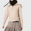 Rhinestone sweater with half-zip Rhinestone sweater with half-zip