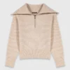 Rhinestone sweater with half-zip Rhinestone sweater with half-zip