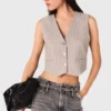 Rhinestone tailored vest Rhinestone tailored vest