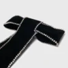 Rhinestone velvet bow barrette Rhinestone velvet bow barrette