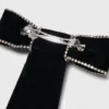 Rhinestone velvet bow barrette Rhinestone velvet bow barrette